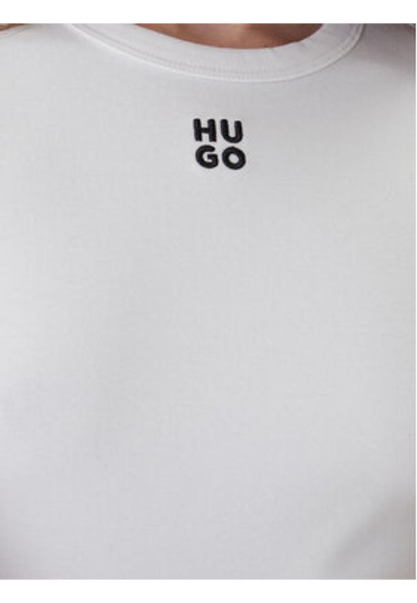 Hugo Bluzka Dafilomena_3 50518378 Biały Slim Fit. Kolor: biały. Materiał: bawełna