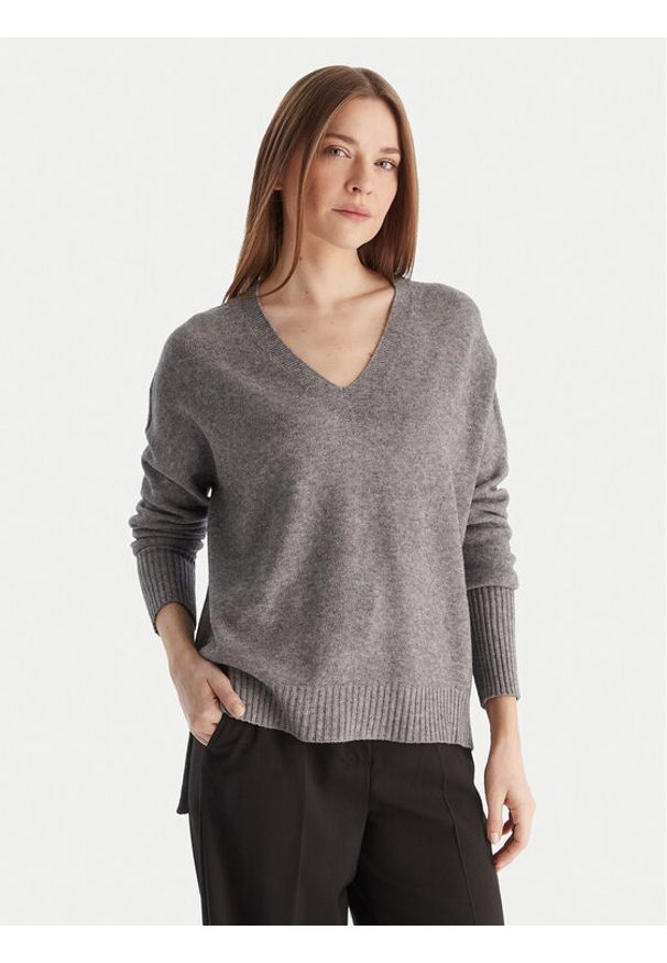 Kontatto Sweter 3M0842C Szary Relaxed Fit. Kolor: szary. Materiał: syntetyk