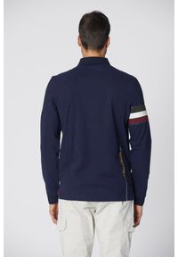 Aeronautica Militare - AERONAUTICA MILITARE Granatowy męski longsleeve polo Jersey, Rozmiar XXL. Typ kołnierza: polo. Kolor: niebieski. Materiał: jersey. Długość rękawa: długi rękaw #5