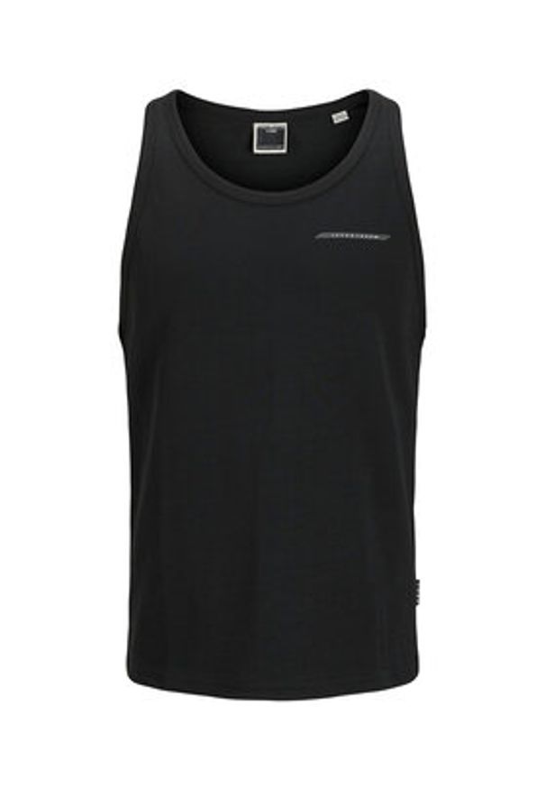 Jack & Jones Tank top Fusion 12276614 Czarny Regular Fit. Kolor: czarny. Materiał: bawełna