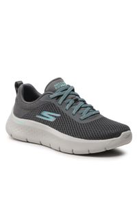 skechers - Sneakersy Skechers Go Walk Flex 124952/CCTQ Charcoal/Turquoise. Kolor: szary. Materiał: materiał #1