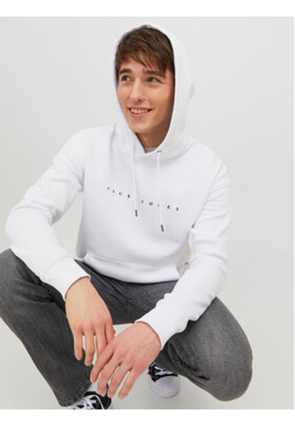 Jack & Jones - Jack&Jones Bluza 12233972 Biały Relaxed Fit. Kolor: biały. Materiał: bawełna