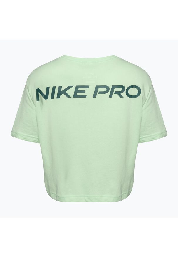Koszulka treningowa damska Nike Pro Dri-Fit Cropped. Kolor: zielony. Technologia: Dri-Fit (Nike)