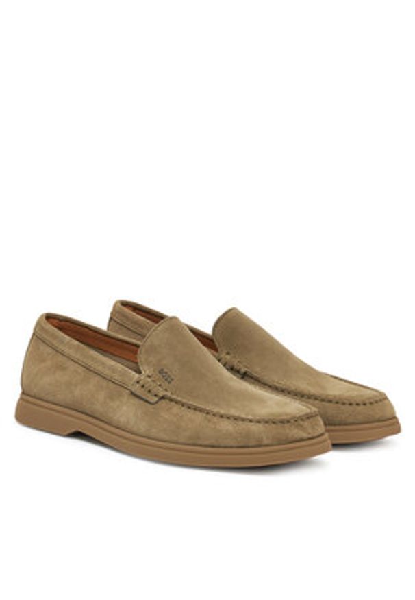 BOSS Mokasyny Sienne 50543083 Zielony. Kolor: zielony. Materiał: zamsz, skóra