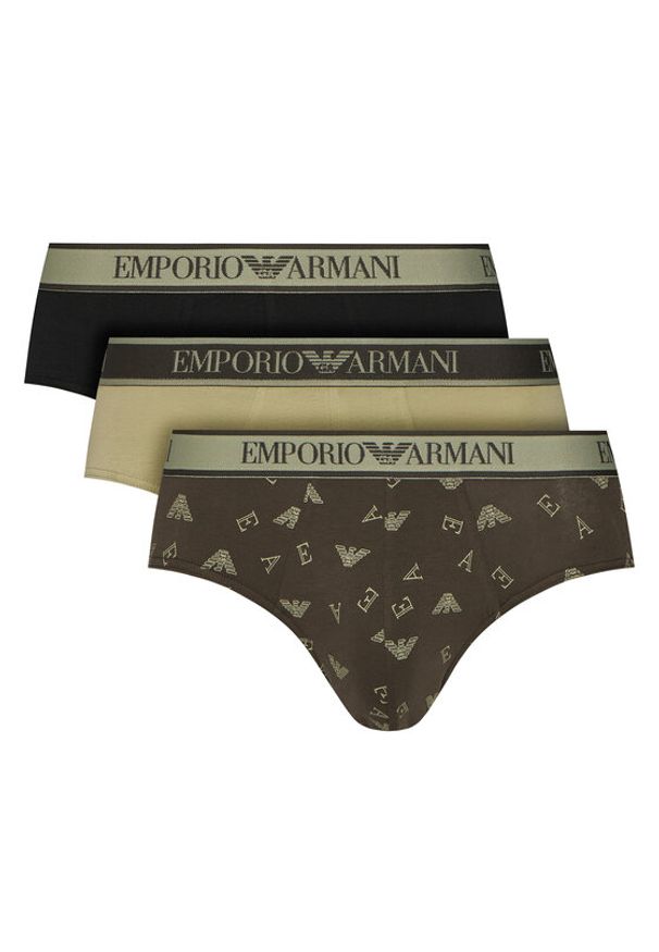 Emporio Armani Underwear Komplet slipów EM000369 AF20669 M7115 Kolorowy. Materiał: bawełna. Wzór: kolorowy