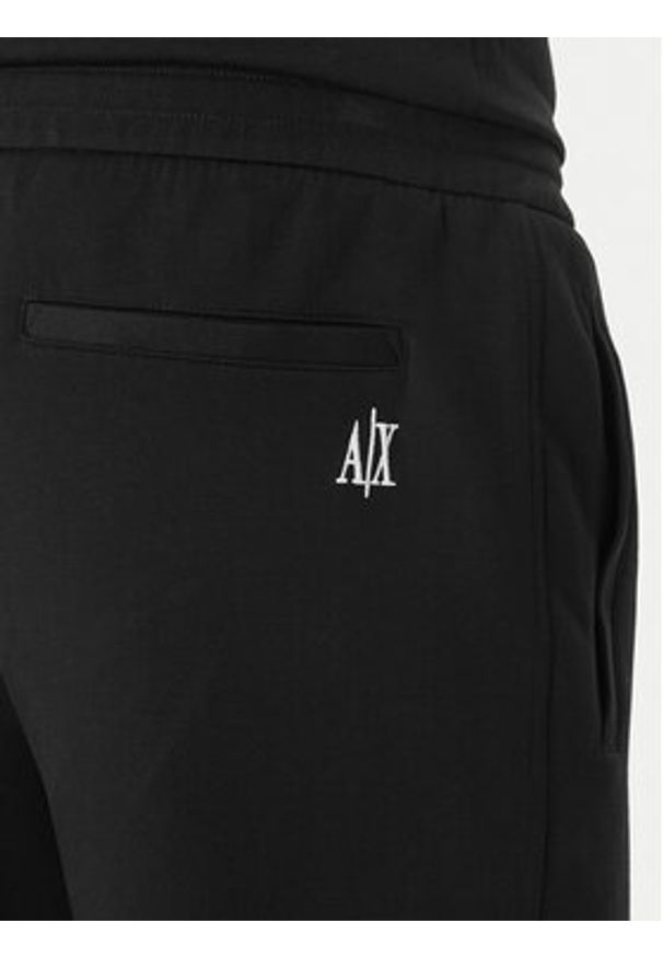 Armani Exchange Spodnie dresowe XM000373 AF10818 UC001 Czarny Regular Fit. Kolor: czarny. Materiał: bawełna