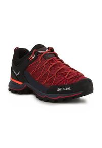 Buty trekkingowe damskie Salewa WS Mtn Trainer Lite. Zapięcie: sznurówki. Kolor: czerwony, czarny, wielokolorowy. Materiał: tkanina, materiał, syntetyk. Szerokość cholewki: normalna