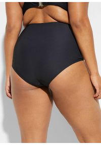 bonprix - Mocno modelujące figi bikini z wysokim stanem i wiązanym paskiem. Stan: podwyższony. Kolor: czarny. Materiał: materiał #3