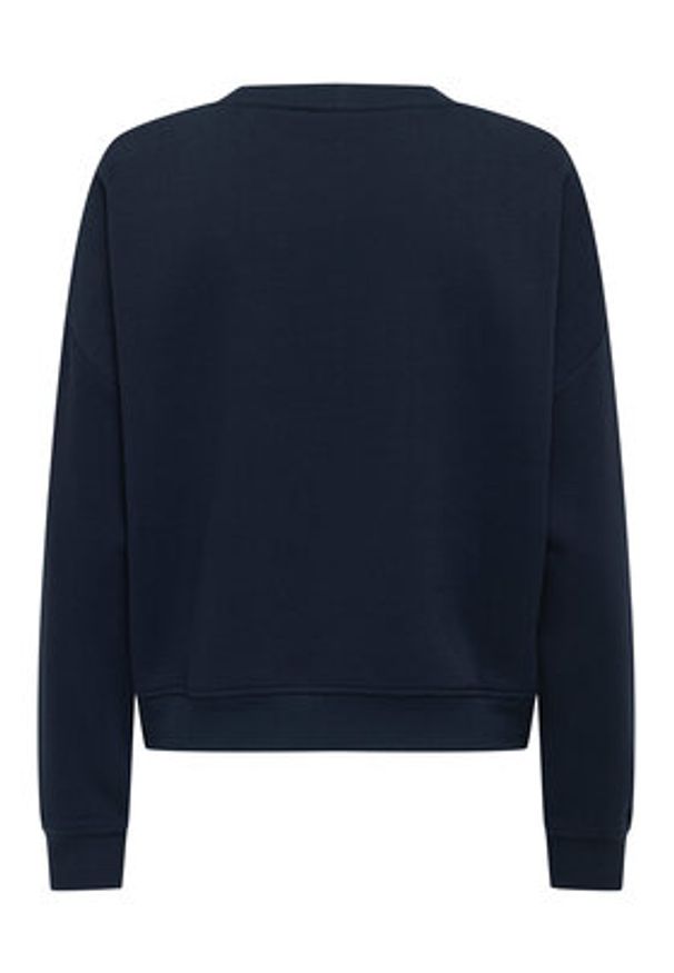 only - ONLY Bluza 15254183 Granatowy Loose Fit. Kolor: niebieski. Materiał: bawełna