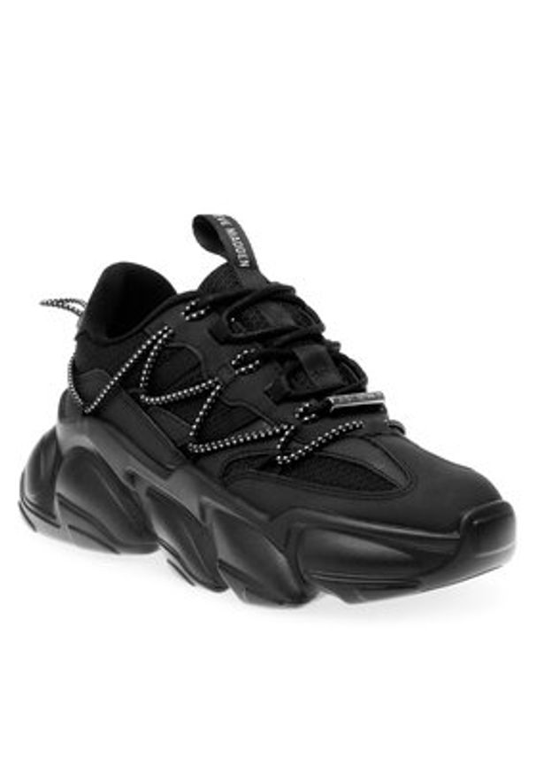 Steve Madden Sneakersy Spectator Sneaker SM11002961-04005-184 Czarny. Kolor: czarny. Materiał: skóra