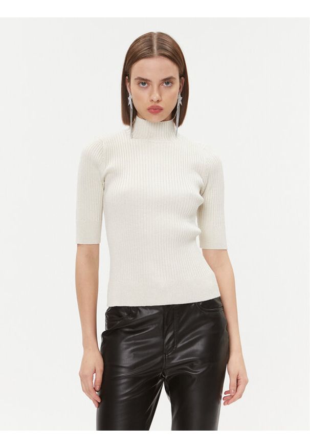 DKNY Sweter P3MSZBA9 Écru Regular Fit. Materiał: syntetyk