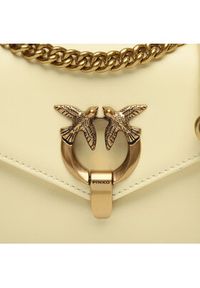 Pinko Torebka Cupido Messenger Mini Suede AI 23-24 PCPL 101749 A0QO Żółty. Kolor: żółty. Materiał: skórzane #4
