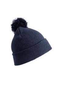 RESULT - Zimowa Damska Essentials Pom Pom Beanie. Kolor: niebieski. Sezon: zima #1