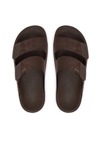 Hugo - HUGO Klapki Evander 50563303 Brązowy. Kolor: brązowy. Materiał: materiał #2