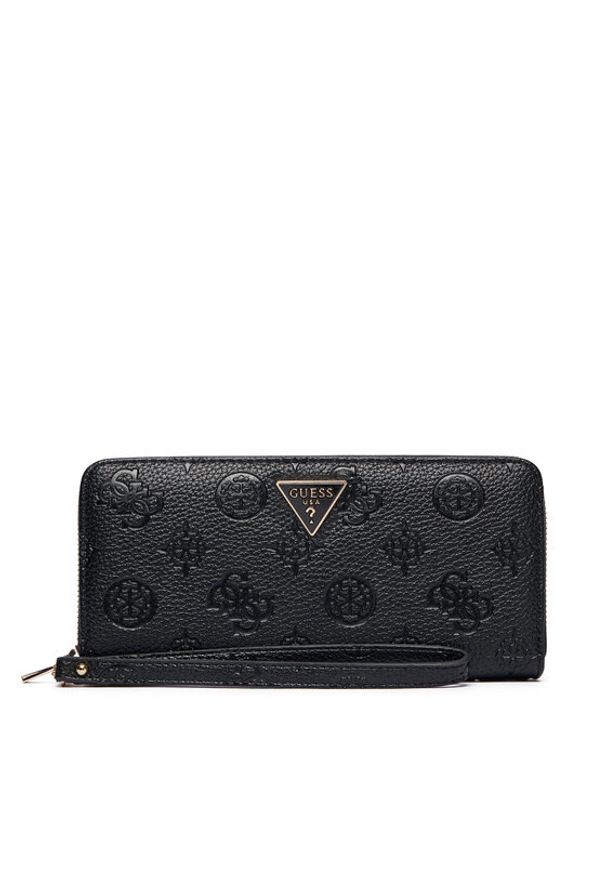 Guess Duży Portfel Damski Cresidia II Slg SWPD98 88146 Czarny. Kolor: czarny. Materiał: skóra