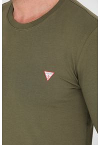 Guess - GUESS Zielony męski longsleeve Core Tee, Rozmiar S. Kolor: zielony. Długość rękawa: długi rękaw #5