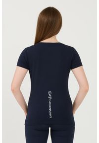 EA7 Emporio Armani - EA7 Granatowy damski t-shirt, Rozmiar L. Kolor: niebieski #6