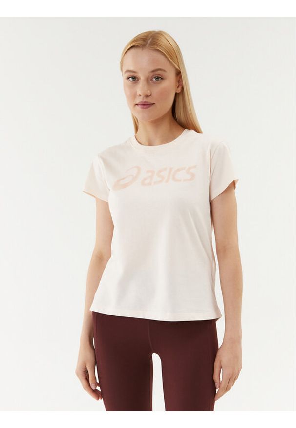 Asics Koszulka techniczna Asics Big Logo Tee Iii 2032C411 Różowy Ahletic Fit. Kolor: różowy. Materiał: bawełna