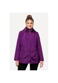 ULLA POPKEN - Damskie Kurtka przeciwwiatrowa HYPRAR hydrofobowa kaptur. Kolekcja: plus size. Kolor: fioletowy. Materiał: poliester, materiał. Sport: turystyka piesza #1