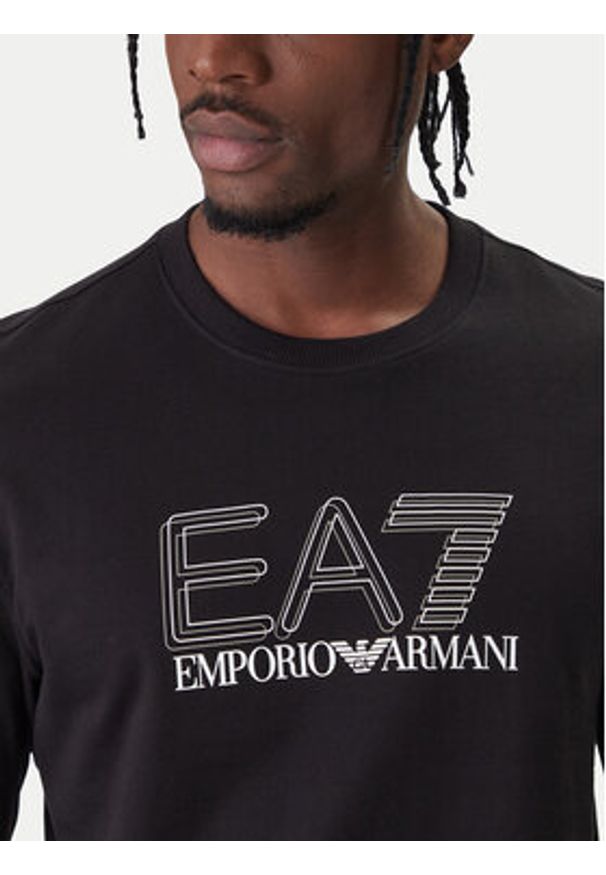 EA7 Emporio Armani Bluza 7M001312 AF13512 UC001 Czarny Regular Fit. Kolor: czarny. Materiał: bawełna
