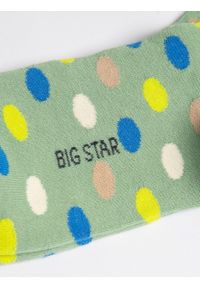 Big-Star - Skarpety męskie bawełniane w kropki zielone Dorianer 301. Kolor: zielony. Materiał: bawełna. Wzór: kropki #3