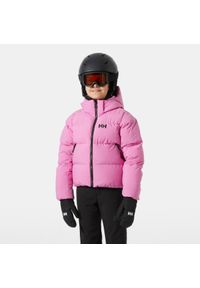 Kurtka z kapturem dla dziewczynki Helly Hansen Nora. Typ kołnierza: kaptur. Kolor: różowy. Materiał: puch. Sezon: zima. Sport: narciarstwo #1