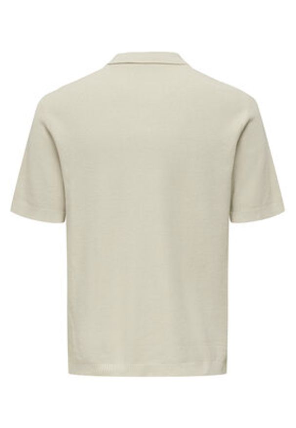Only & Sons Polo Tony 22033571 Beżowy Regular Fit. Typ kołnierza: polo. Kolor: beżowy. Materiał: bawełna