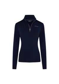HV POLO - Damska koszulka do jazdy konnej HV Polo Lumi. Typ kołnierza: polo. Kolor: niebieski. Długość rękawa: długi rękaw #1