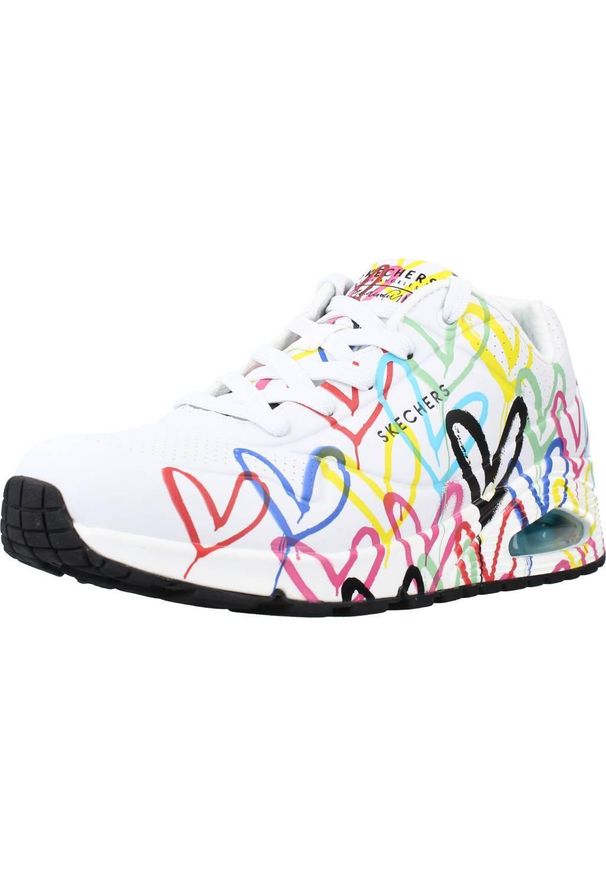 skechers - Buty SKECHERS UNO-SPREAD THE LOVE Wielokolorowy. Kolor: wielokolorowy. Materiał: materiał, syntetyk, guma. Model: Skechers Sport. Sport: turystyka piesza