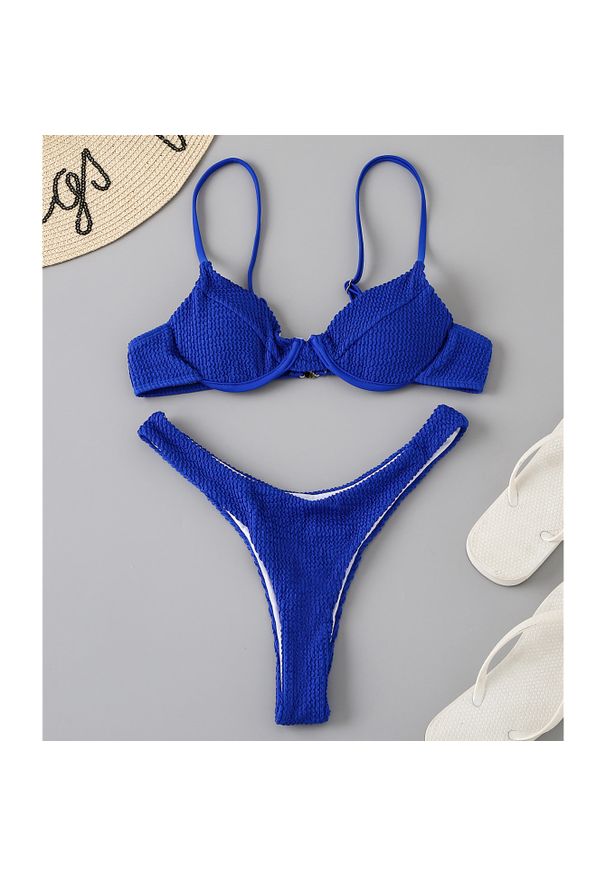 Intica - Bikini z usztywnieniem na plażę i basen Ytsje. Kolor: niebieski. Materiał: materiał