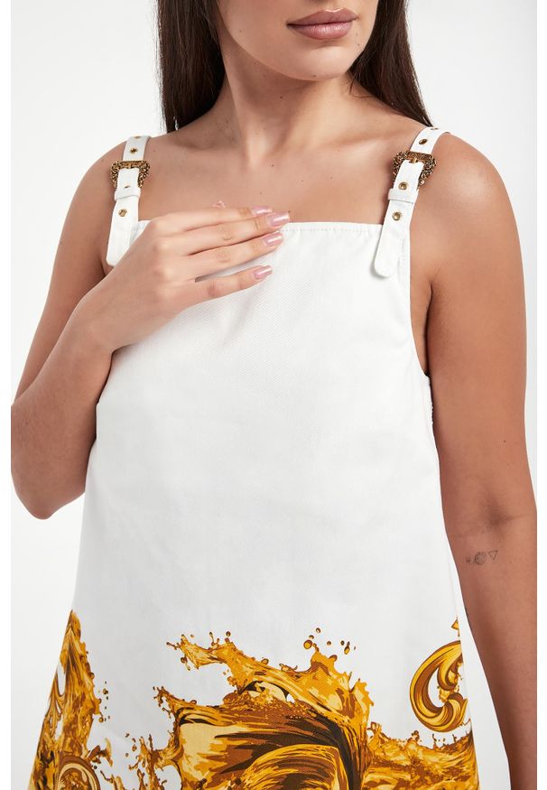 Versace Jeans Couture - Sukienka jeansowa z nadrukiem VERSACE JEANS COUTURE. Wzór: nadruk