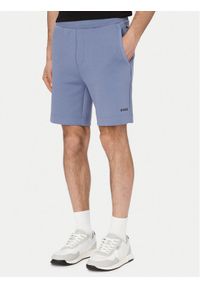 BOSS Szorty sportowe Jt Globe Short 50558970 Niebieski jasny Regular Fit. Kolor: niebieski. Materiał: bawełna, syntetyk. Styl: sportowy #1