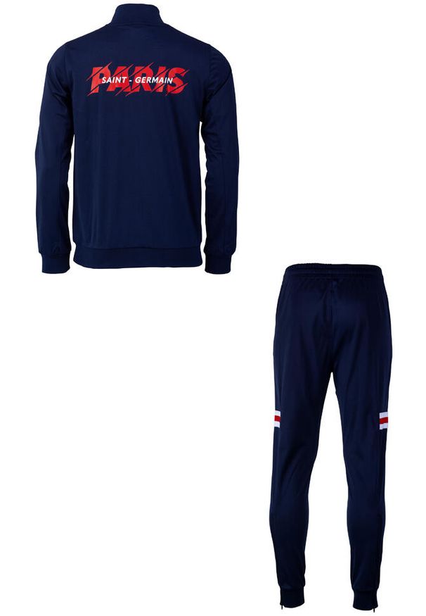 PSG - Dres piłkarski dziecięcy Paris Saint-Germain 23/24. Kolor: niebieski. Materiał: dresówka. Styl: sportowy, elegancki, młodzieżowy