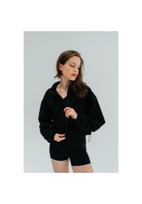 MOONHOLI - Kurtka sportowa Moonholi Uptown z zamkiem. Kolor: czarny. Materiał: polar. Sport: joga i pilates