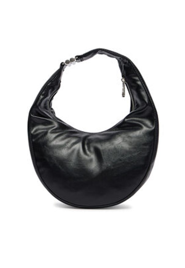 Calvin Klein Torebka Buckle Convertible Small Hobo LV04F3512G Czarny. Kolor: czarny. Materiał: skórzane