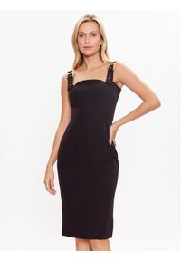 Versace Jeans Couture Sukienka koktajlowa 74HAO935 Czarny Slim Fit. Kolor: czarny. Materiał: bawełna. Styl: wizytowy