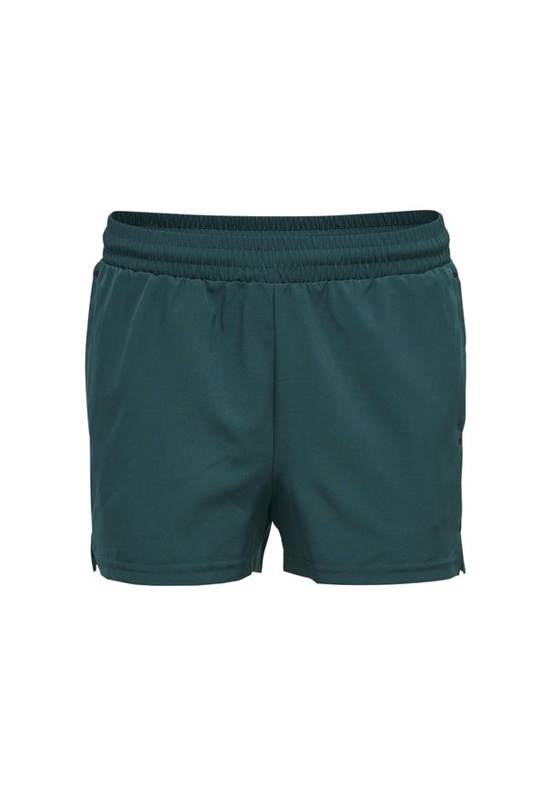 Szorty damskie Hummel Move Grid. Kolor: zielony. Materiał: materiał. Wzór: nadruk. Sport: fitness