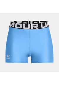 Under Armour - Krótkie legginsy treningowe damskie UNDER ARMOUR szybkoschnące kolarki. Kolor: niebieski. Długość: krótkie. Sport: bieganie