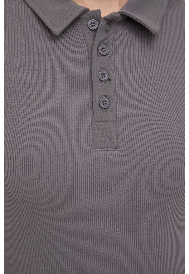 Dr. Denim sukienka kolor szary mini dopasowana. Kolor: szary. Materiał: denim. Wzór: gładki. Typ sukienki: dopasowane. Długość: mini