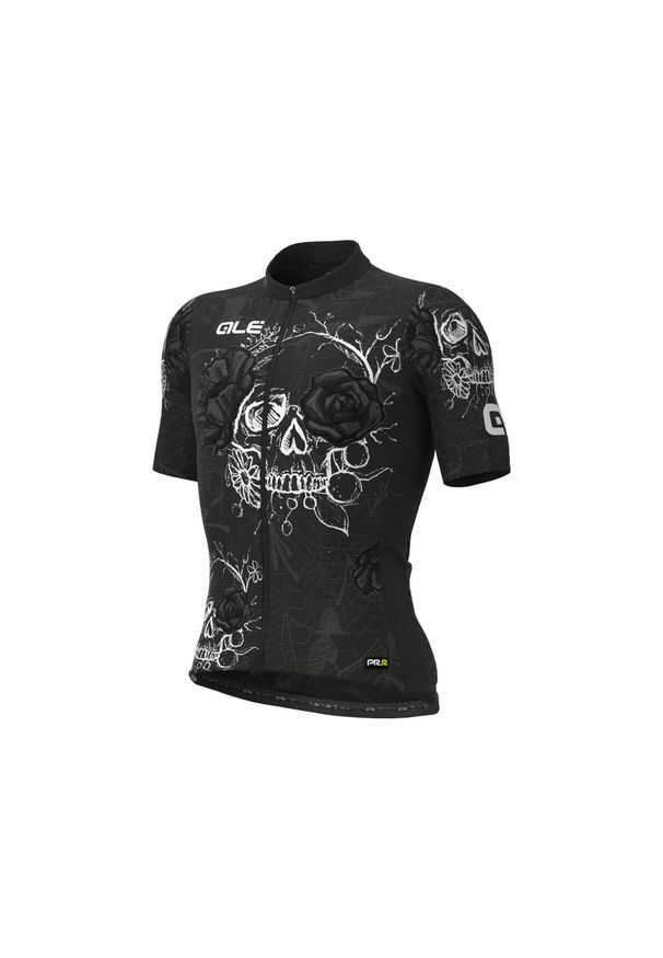 ALÉ CYCLING - Koszulka rowerowa męska Alé Cycling PR-R Skull. Kolor: czarny. Sport: kolarstwo