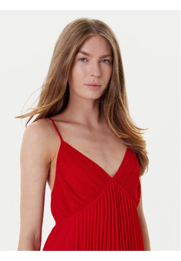 MICHAEL Michael Kors Sukienka koktajlowa MT583407R3 Czerwony Regular Fit. Kolor: czerwony. Materiał: syntetyk. Styl: wizytowy