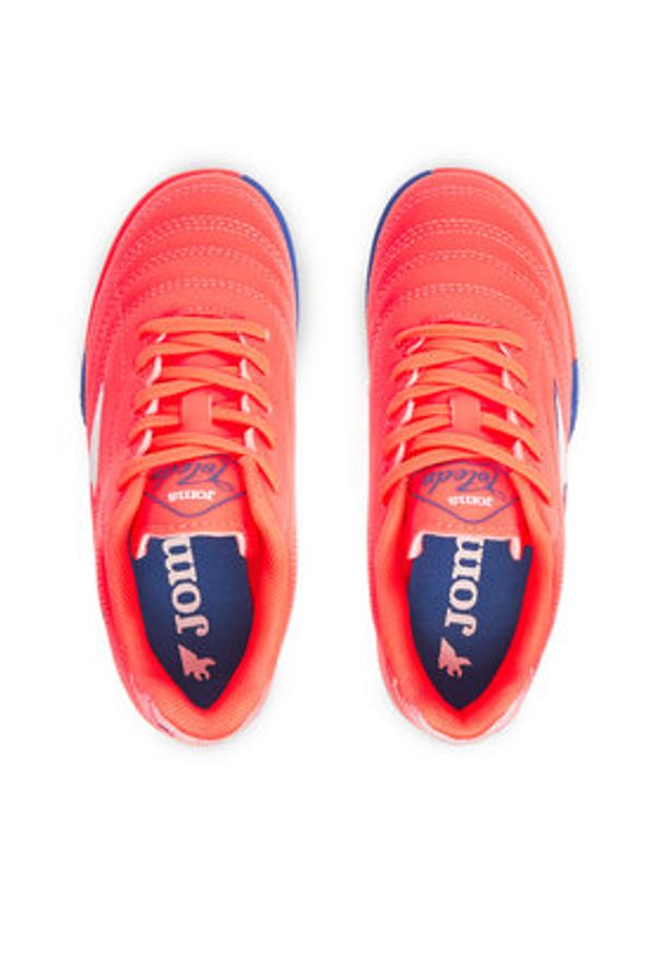 Joma Buty do piłki nożnej Toledo Jr 2507 TOJS2507TF Koralowy. Kolor: pomarańczowy. Materiał: skóra