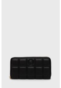 Trussardi Jeans - Trussardi Portfel damski kolor czarny. Kolor: czarny. Materiał: materiał. Wzór: gładki