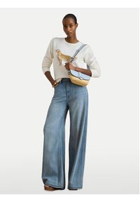 Lauren Ralph Lauren - LAUREN RALPH LAUREN Sweter 200P10148001 Biały Relaxed Fit. Kolor: biały. Materiał: bawełna #5