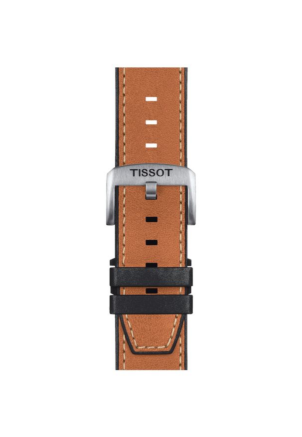 W.KRUK Skórzany brązowy pasek Tissot 23 mm. Kolor: brązowy. Materiał: skóra. Styl: sportowy