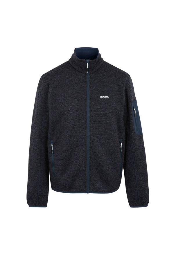 Regatta - Bluza Polarowa Męska Melanżowy Pełen Suwak Newhill. Kolor: niebieski. Materiał: polar. Wzór: melanż