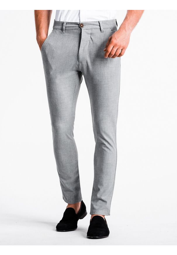 Szare spodnie Ombre Clothing eleganckie