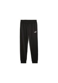 Puma - Męskie spodnie poliestrowe Essentials z logo No. 1 PUMA Black. Kolor: czarny. Materiał: poliester. Wzór: nadruk. Sport: turystyka piesza