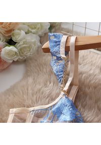 Intica - Komplet bielizny z koronką na wyjątkowe okazje Gritt. Kolor: niebieski. Materiał: koronka. Wzór: koronka #7