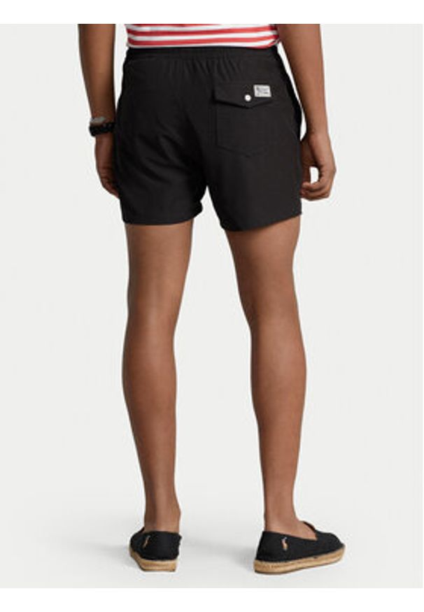 Polo Ralph Lauren Szorty kąpielowe 710907255002 Czarny Regular Fit. Kolor: czarny. Materiał: syntetyk